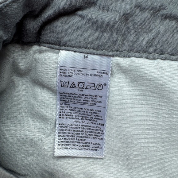 Old Navy Womens Size 14 Gray Chino Shorts Everyday 5 Inch Cotton Stretch - Picture 6 of 8